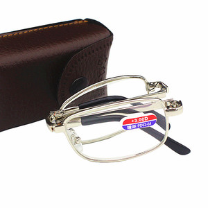 DOISYER 2025 Newest Retro Unisex Metal Frame Portable Folding <strong>Reading</strong> <strong>Glasses</strong> Wholesale With case - Product Image 1