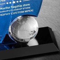 Nouveau trophée en cristal créatif avec lettrage personnalisé gravé, médaille pour employé d'excellence, cadeau d'affaires haut de gamme et élégant
