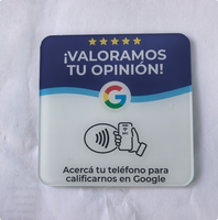 Tarjeta de Visita Acrílica NFC con Chip RFID de 13.56MHz, Programable por URL, Resistente al Agua, con Adhesivo, para Reseñas de Google en Diferentes Idiomas