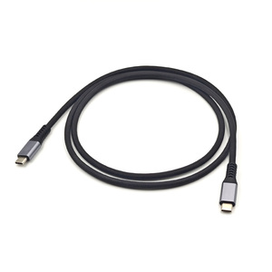 Chất lượng cao tùy chỉnh USB 4.0 U4 Loại C Cáp truyền dữ liệu nhanh 6A sạc nhanh 1m/1.5M nylon/PVC Áo khoác bện - Product Image 1