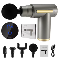 Mini Pistola Massaggiante per Sollievo Muscolare con Motore Brushless e Molteplici Accessori, Funzioni di Vibrazione e Percussione per la Testa - Product Image 1
