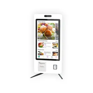 Кассовый киоск для самостоятельной оплаты, android pos планшетный киоск с 2d сканером штрих-кодов, киоск для самостоятельной оплаты Mcdonald