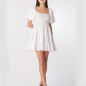 2023การออกแบบใหม่ความรู้สึกนิชไขมันขนาดใหญ่อ่อนโยนอากาศที่มีคุณภาพชุดฤดูร้อนแสดงบางคนชุดพัฟ - Product Image 3