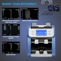 Compteur de factures à impression série portable avec affichage LED et TFT pour l'utilisation bancaire accepte la monnaie CAD