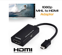 Adaptateur de Type C et Micro USB vers HDMI, câble convertisseur Audio vidéo numérique, connecteur HDMI pour téléphone portable avec Port MHL