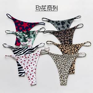 YCH taille européenne Double couche mince ceinture Sexy string taille basse tous les jours respirant coton femmes en forme de T sans couture culotte - Product Image 5