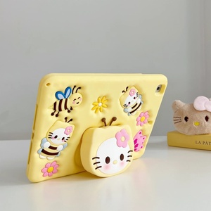 Dễ thương Kitty Bee iPad 10 máy tính bảng Silicone Trường hợp với mở rộng đứng mini 6 chống thả áp dụng - Product Image 2