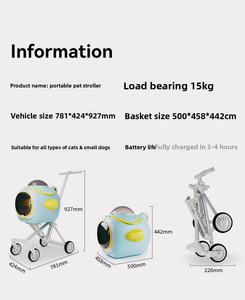 Büyük Boy Alüminyum Köpek Arabası Taşınabilir Evcil Hayvan Puset Köpek Gösteri Kafesi 4 Tekerlekli Evcil Hayvan Taşıyıcıları - Product Image 2