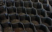 Géocell en polyéthylène haute densité (HDPE) |   Mur de soutènement extérieur écologique, excellente résistance à la corrosion, longue durée de vie
