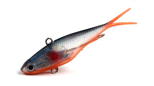 95mm 115mm fil dur double queue magnétique de pêche spinnerbait leurres de pêche souples, leurres artificiels souples - Product Image 3