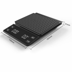 Balance de cuisine électronique numérique intelligente en acier inoxydable, balance alimentaire 5 kg 10 kg, écran LCD, alimentation par piles, poids maximal 1 kg, café - Product Image 5