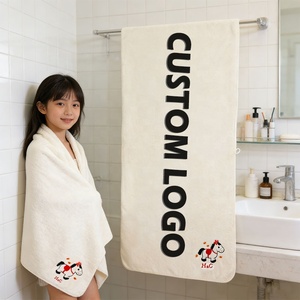 Serviettes légères en gros avec logo personnalisé, serviettes imprimées numériquement en microfibre, serviettes de voyage en coton super absorbantes, serviettes de bain en tissu éponge - Product Image 1