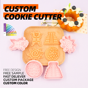 Serie <span class=keywords><strong>Maya</strong></span>, molde para galletas, animación solar <span class=keywords><strong>3D</strong></span>, cortador de galletas de arcilla impreso, rueda de plástico DIY para hacer galletas - Product Image 5
