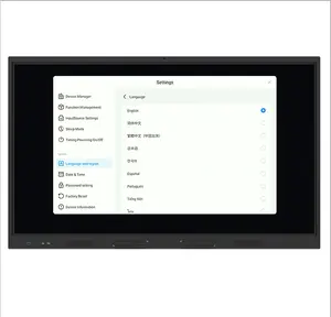 Placa inteligente interativa de 65 polegadas, monitor com tela sensível ao toque, painel plano interativo 4k