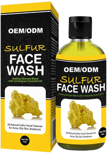 10% soufre nettoyant pour le visage doux <span class=keywords><strong>dégraissant</strong></span> <span class=keywords><strong>Anti</strong></span>-acné exfoliant tout <span class=keywords><strong>naturel</strong></span> soufre nettoyant pour le visage 4oz - Product Image 2