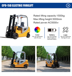 Chariot élévateur à 4 roues de 1,5 tonne - Batterie au plomb-acide, longueur de fourche de 1220 mm pour les besoins industriels - Product Image 6
