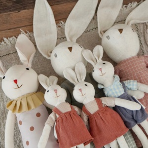Lindo Conejo de Peluche de Algodón con Orejas Largas, Juguete de Peluche Suave para Bebés, Animal de Peluche para <span class=keywords><strong>Dormir</strong></span>, Regalo de Cumpleaños para Niños - Product Image 5
