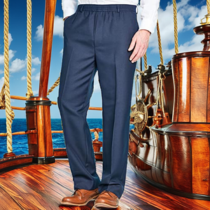 Pantalon de pirate pour homme, cosplay, Renaissance, médiéval, gothique, tissu sergé léger, 100% polyester, taille élastique, grande taille 3XL - Product Image 2
