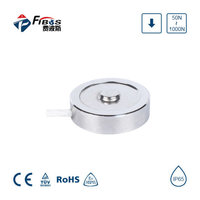Sensor de Fuerza de Bajo Perfil con Galga Extensométrica de 50N 100N 200N 500N 1000N, Sensor de Peso de Botón Redondo, Transductor de Fuerza con Precisión del 0.1%