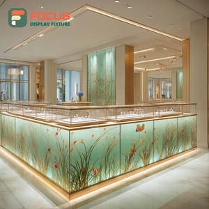 Custom Boutique Jewelry Display Counter Metal Frame Jewelry Shop Display Cabinet - Product Image 1