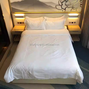 Inexpensive <b>Full</b> Hotel Bedroom <b>Sets</b> King Size Wood <b>Bed</b> Frame With Mattress Headboard Workstation TV Unit Wardrobe & Nightstands - Product Image 2