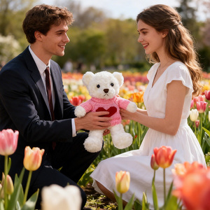 เสื้อกันหนาวน่ารักขายดีราคาส่ง ตุ๊กตาหมีเท็ดดี้ ของขวัญวันวาเลนไทน์สำหรับเด็กผู้หญิง ของขวัญวันเกิดเด็ก ตุ๊กตาสำหรับเครื่องคีบตุ๊กตา - Product Image 4