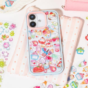 Pegatina 3D en relieve Yuxian, dulce y adorable estilo caramelo para fiestas, DIY, funda de teléfono móvil, juguete musical de mano con sonido. - Product Image 4