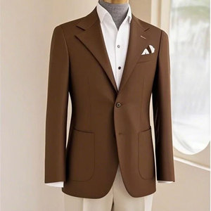 Traje de Hombre en Tela Italiana, Ropa de Negocios a Medida, Fabricación al por Mayor y OEM - Product Image 1