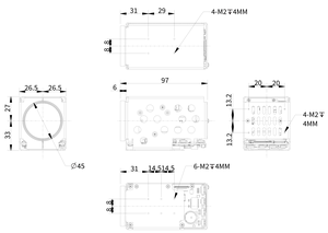 1/1.7 "2MP toàn cầu màn trập mạng Máy ảnh mô-đun 6.5-130 Mét 20x <span class=keywords><strong>Zoom</strong></span> quang EIS kỹ thuật số Defog LVDS đầu ra USB 60fps - Product Image 4