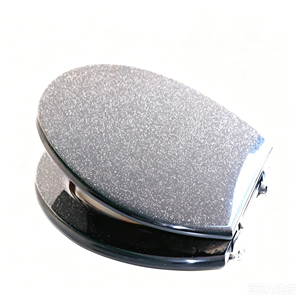 Siège de toilette en bois moulé de forme ronde avec paillettes, de qualité supérieure - Product Image 3