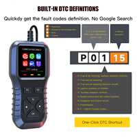 Escáner OBD2 Eléctrico, Herramienta de Diagnóstico Automotriz, Biblioteca DTC, Transmisión de Datos en Tiempo Real, Verificación de Voltaje de Batería, Reinicio de Luz de Advertencia del Motor, 1 Año