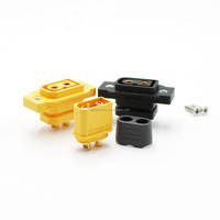 Conectores de Montaje en Panel Amass XT60NE-F, Conectores Hembra de Montaje en Panel Negros XT60NE-F para Baterías RC