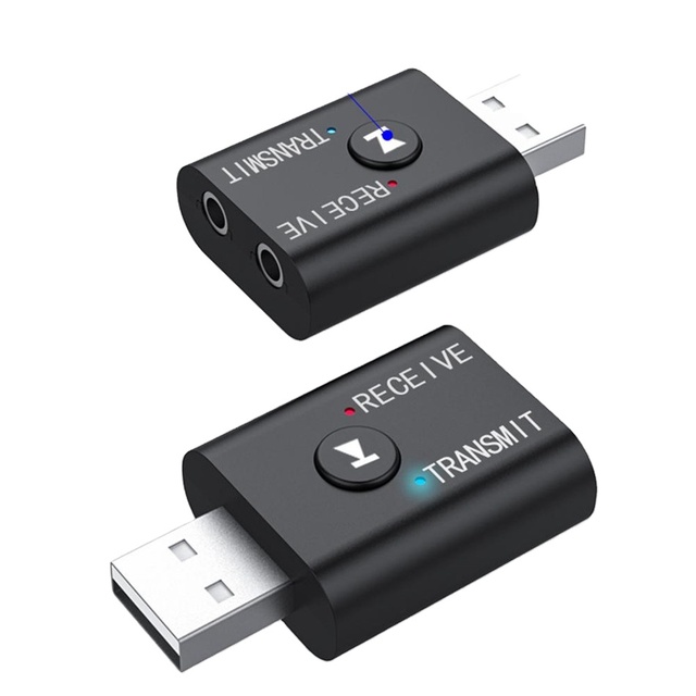 Tr6 Wireless 5.0 Usb Dongle 2in1 Wireless Audio Transmitter Receiver for Tv Speaker Amplifier Projector Car