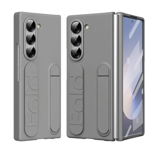 <span class=keywords><strong>Funda</strong></span> con soporte plegable tipo pulsera para Samsung Galaxy <span class=keywords><strong>Z</strong></span> <span class=keywords><strong>Fold</strong></span> 6 4 5 <span class=keywords><strong>3</strong></span> Fold7 5G, con protección de lente frontal de cristal y cubierta de plástico PC. - Product Image 1