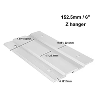 Support mural en métal aluminium pour tableau blanc ou tête de lit, support de fixation en forme de Z pour étagère
