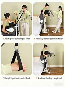 Máquina de Transferencia Vertical con Ruedas, Elevador Portátil para Pacientes, Dispositivo de Ayuda para Caminar y Transferir de Cama a Silla de Ruedas - Product Image 3