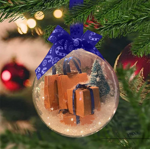 Decoración navideña Bola de cristal de adornos de esfera de <span class=keywords><strong>Navidad</strong></span> blanca Lisa vacía - Product Image 6