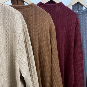 1955-1# New Fashion Pattern Women Winter Coat Thick Sweater Wide Sleeves Long Cardigan <b>Abayas</b> With Side Pockets 8 Colors - Product Image 2