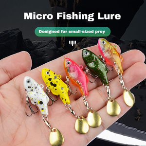 Señuelo de Pesca VIB de Plástico Mini de 3.5cm y 4g, de Hundimiento Rápido, con Vibración y Cola Tipo Hoja de Sauce, Venta al por Mayor - Product Image 2