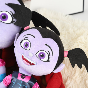 Logotipo personalizado Halloween gran vampiro chica juguete de peluche Vampirina <span class=keywords><strong>DSN</strong></span> muñeco de peluche suave figura de dibujos animados Anime almohada para dormir - Product Image 2