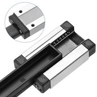 Rails de guidage linéaires MGN7/MGN9/MGN12/MGN15 et blocs de chariots coulissants en acier/plastique pour imprimantes 3D DIY et machines CNC, couleur argent