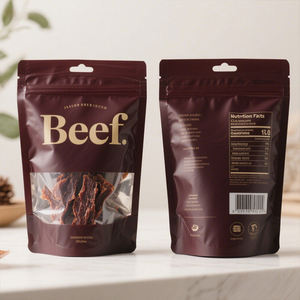 Gran Oferta personalizada, <span class=keywords><strong>bolsa</strong></span> de carne seca de grado alimenticio, palitos de carne seca, bolsas de plástico para embalaje de alimentos, bolsas de Mylar de 16x25 para carne seca - Product Image 3