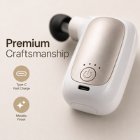 Pistolet de massage portatif pour fascias avec contrôle de la minuterie, rechargeable par USB, idéal pour les voyages et l'utilisation corporelle