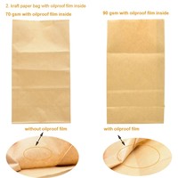 Voedselveilige biologisch afbreekbare kraftpapieren zakken voor noten, sandwiches, brood, ontbijt, afhaalmaaltijden en voedselverpakkingen.
