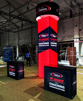 Cadre de tube en aluminium léger personnalisé affichage d'exposition taie d'oreiller Portable installer Style support de support salon commercial réutilisable