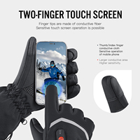 Gants de moto tactiques chauffants Vilico pour l'hiver - Imperméables, antidérapants, compatibles avec les écrans tactiles, prêts pour le snowboard, en polyester