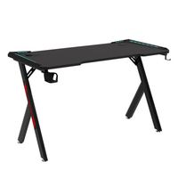 Table de jeu extensible en métal Aor Esports avec éclairage LED, surface en bois, facilement transportable, garantie 3-5 ans pour PC, ordinateur portable, bureau de jeu