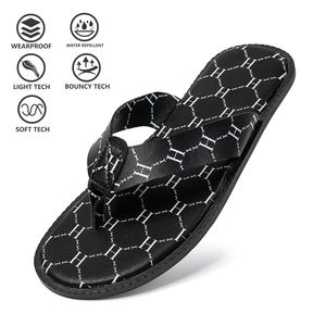 프리미엄 대형 남성 샌들 - 고무 미끄럼 방지 밑창 다용도 휴가 및 일상 캐주얼 여행 야외 가죽 슬리퍼 - Product Image 3