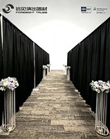 Système de tréteaux télescopiques en acier avec base lestée, hauteur réglable, montants en aluminium pour la location d'événements, mariages et salons professionnels