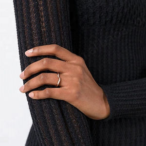 Gemnel 925 Silver Diamond Finger Cuff <b>Ring</b> Design for <b>Couples</b> - Product Image 6